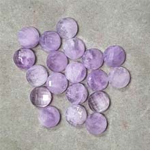10MM FACETED ROUND CABOCHON CAPE AMETHYST(10PCS/BAG)